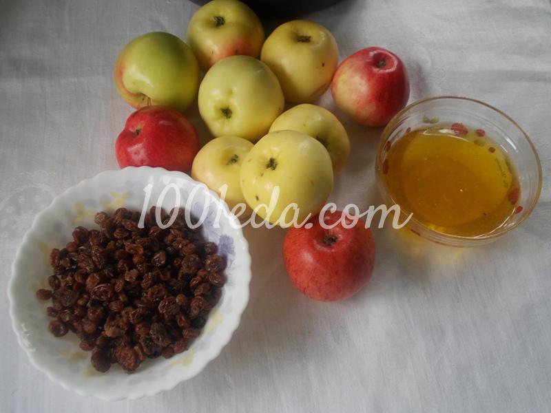 Яблоки с мёдом и изюмом в мультиварке: рецепт с пошаговым фото - Шаг №1