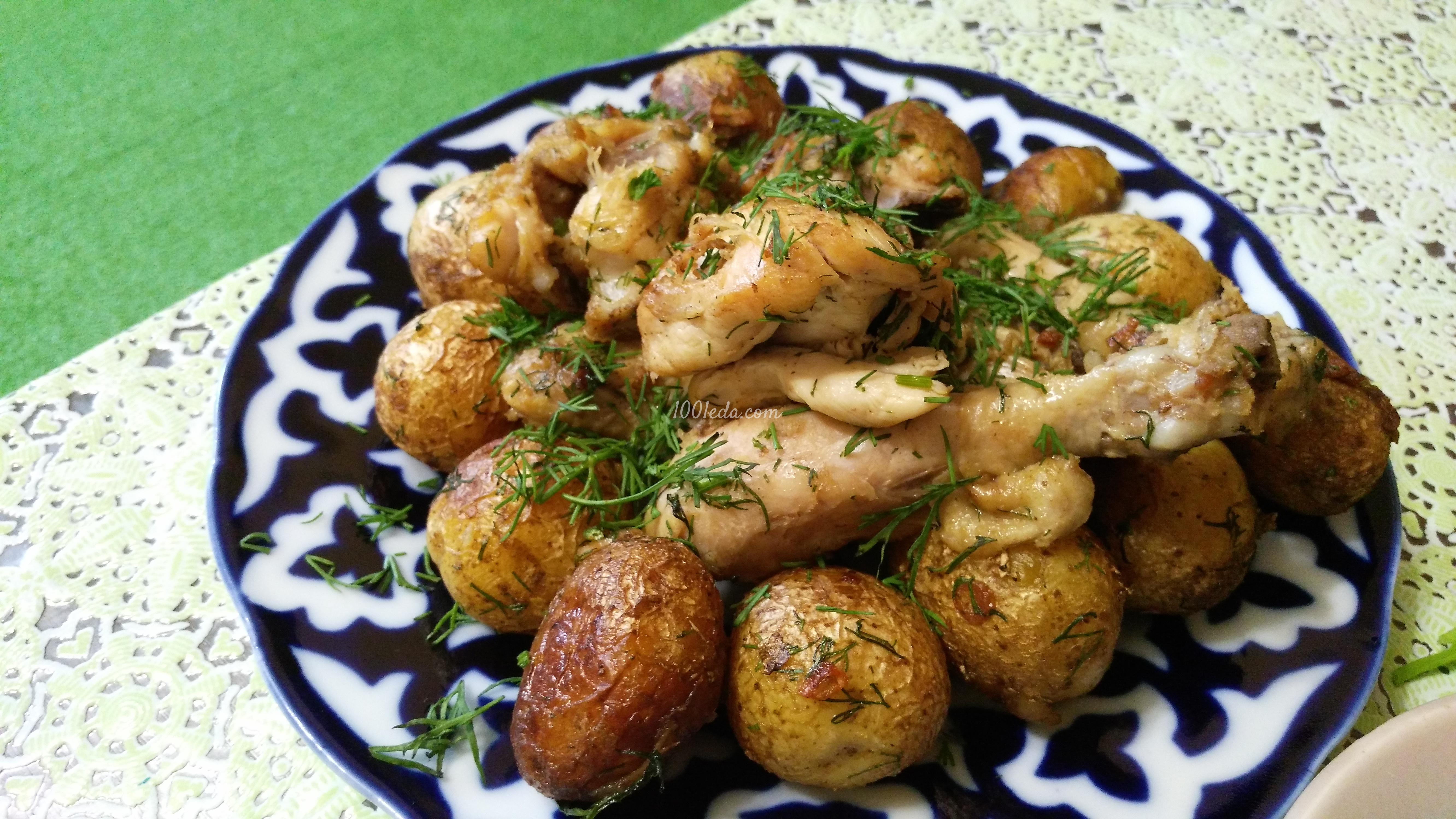 Жаркое из цыплёнка с молодой картошечкой: рецепт с пошаговым фото - Шаг №5