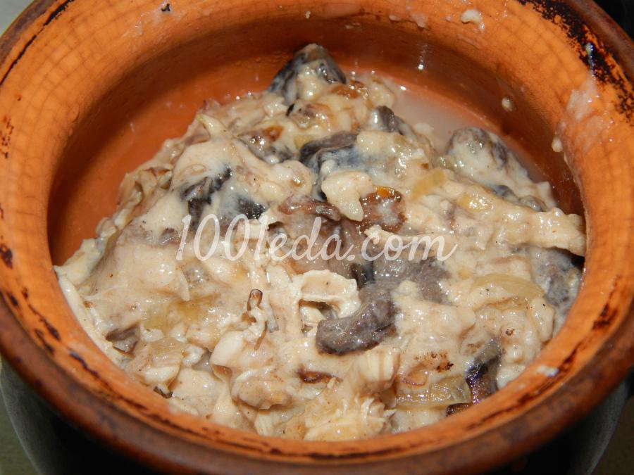 Жюльен с грибами и курицей в горшочках: рецепт с пошаговым фото - Шаг №7