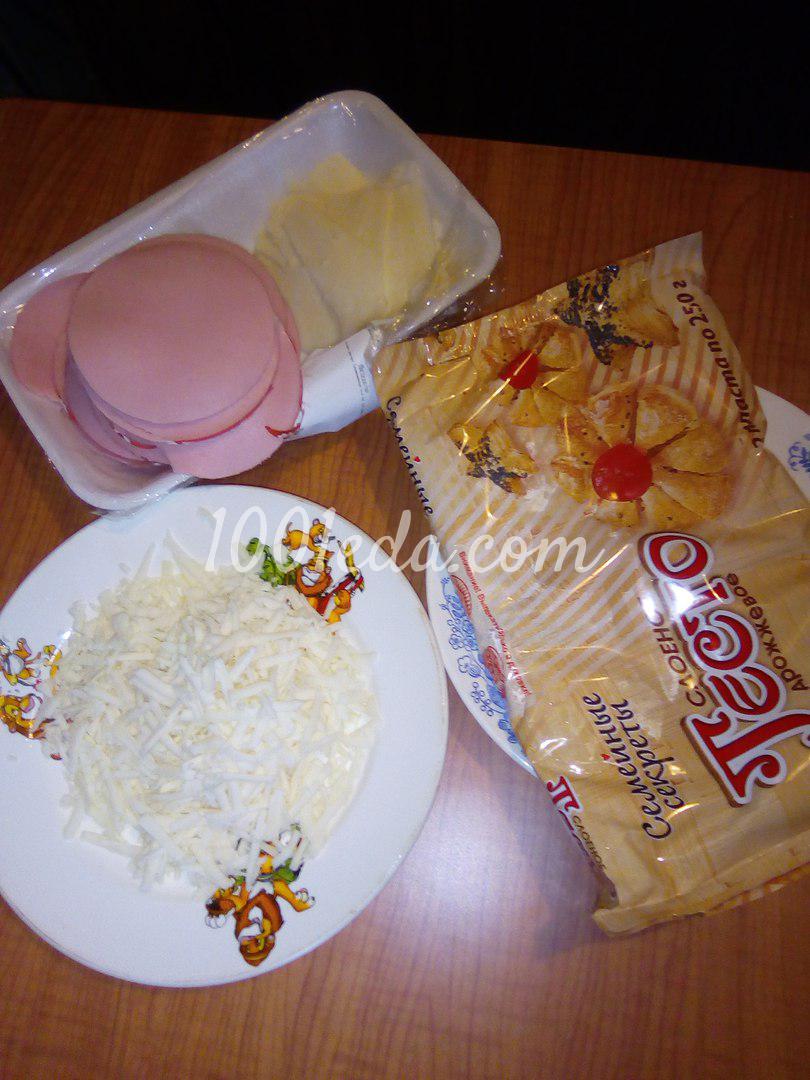 Закуска к пиву из колбасы и сыра: рецепт с пошаговым фото - Шаг №1