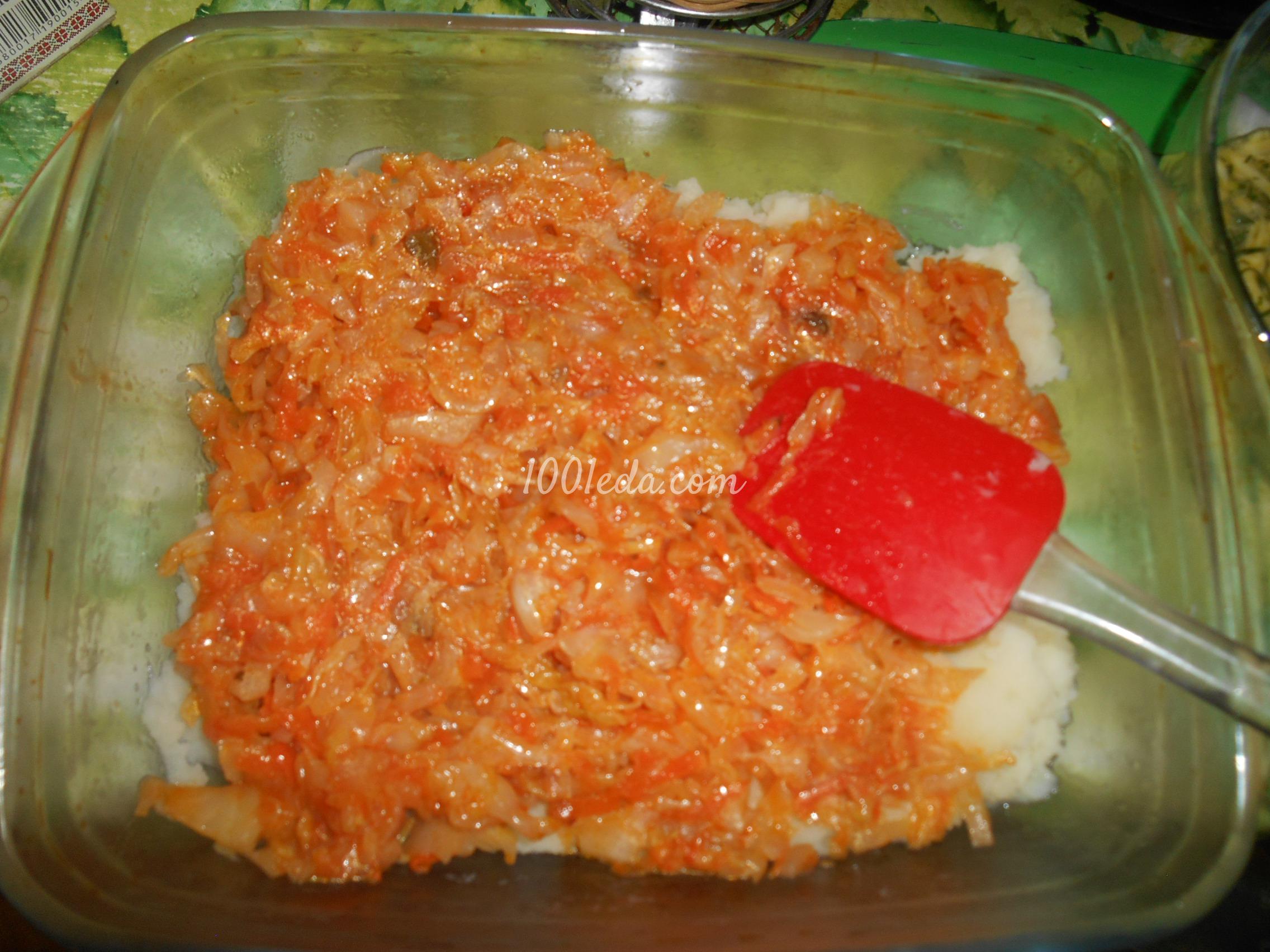 Запеканка из картофельного пюре с капустой: рецепт с пошаговым фото - Шаг №14