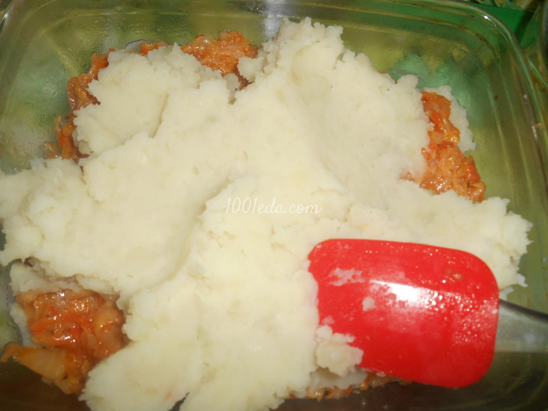 Запеканка из картофельного пюре с капустой: рецепт с пошаговым фото - Шаг №15