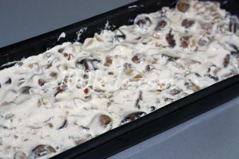 Запеканка из картофеля с грибами в белом соусе под сыром: рецепт с пошаговым фото - Шаг №5
