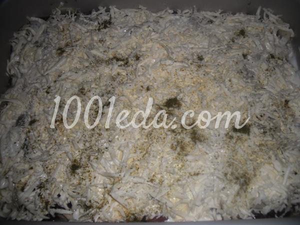 Запеканка с дождевиками под сыром: рецепт с пошаговым фото - Шаг №10