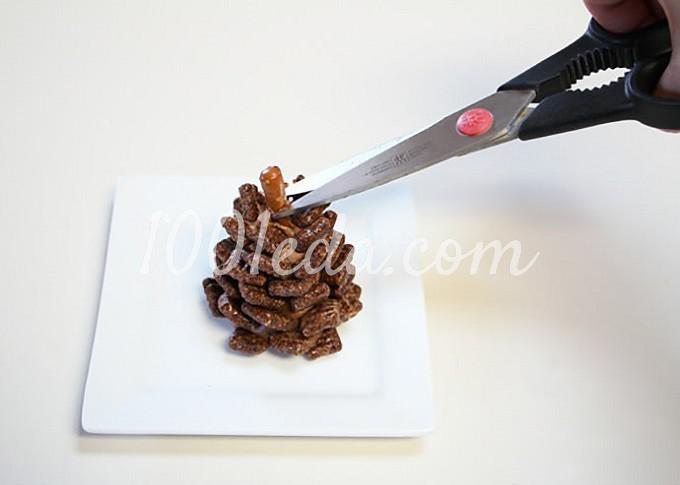 Заснеженные шоколадные шишки: простой и быстрый рецепт с пошаговым фото - Шаг №4