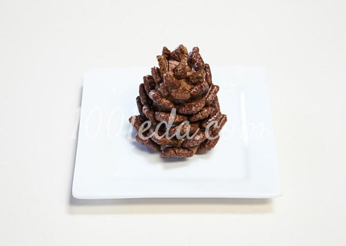 Заснеженные шоколадные шишки: простой и быстрый рецепт с пошаговым фото - Шаг №5
