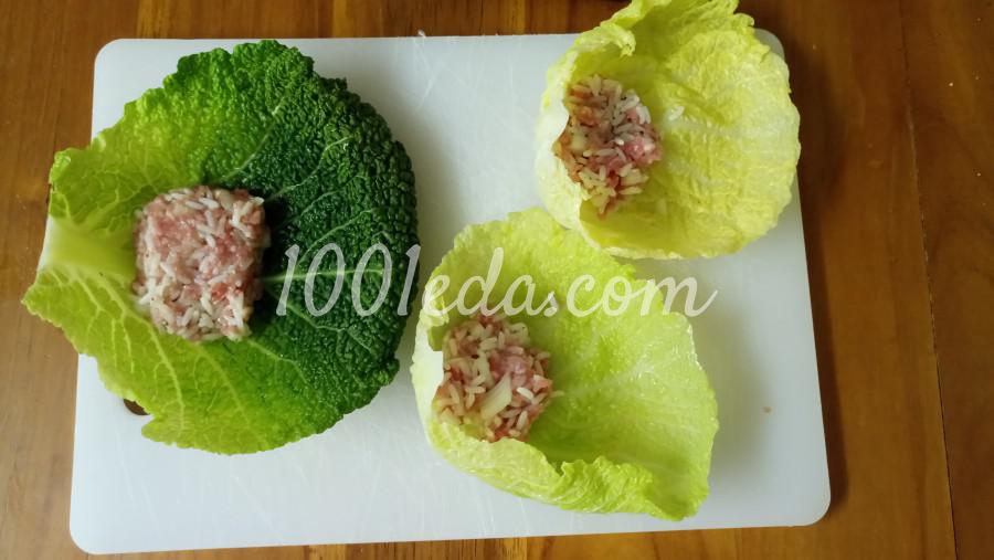 Голубцы из савойской капусты, запеченные в духовке: рецепт с пошаговым фото - Шаг №4
