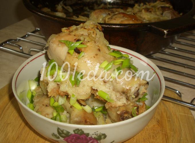 Курица, запеченная на хлебной подушке: рецепт с пошаговым фото