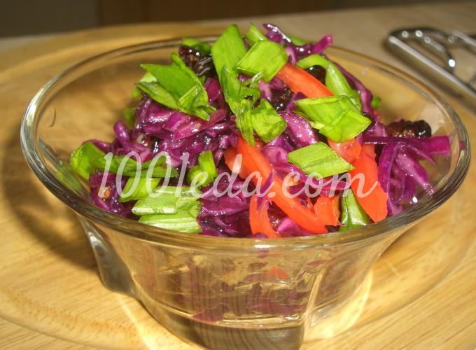 Салат с краснокочанной капустой Красочный: рецепт с пошаговым фото
