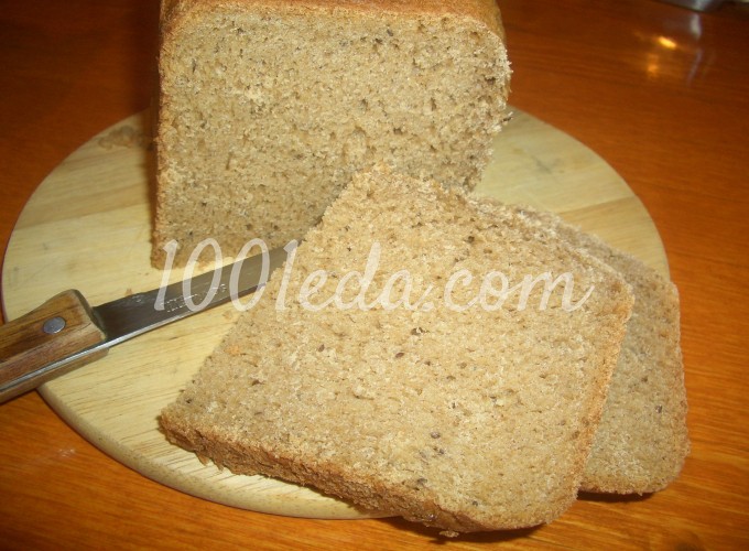 Ржано-пшеничный хлеб с тмином в хлебопечке