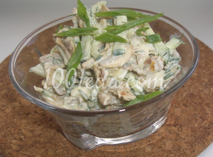 Печеночный салат с грибами: рецепт с пошаговым фото
