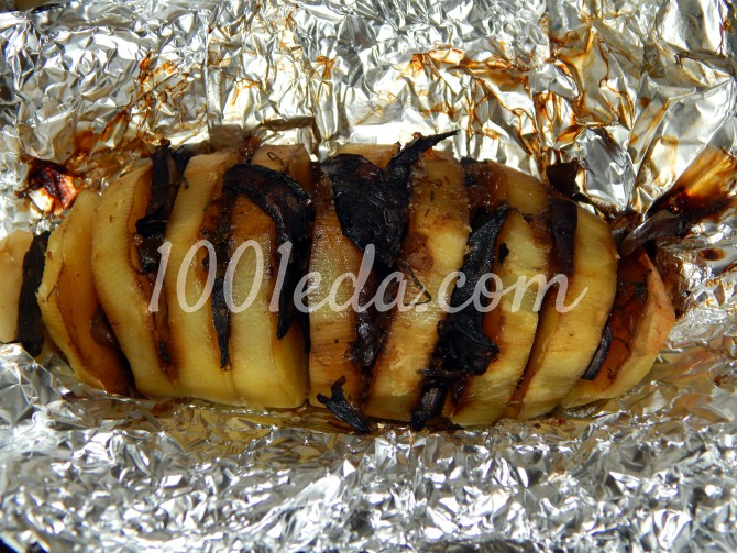 Картофельная гармошка с грибами: рецепт с пошаговым фото