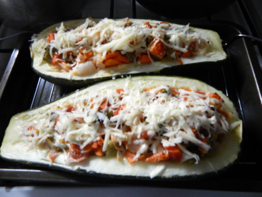 Фаршированный овощами кабачок: рецепт с пошаговым фото