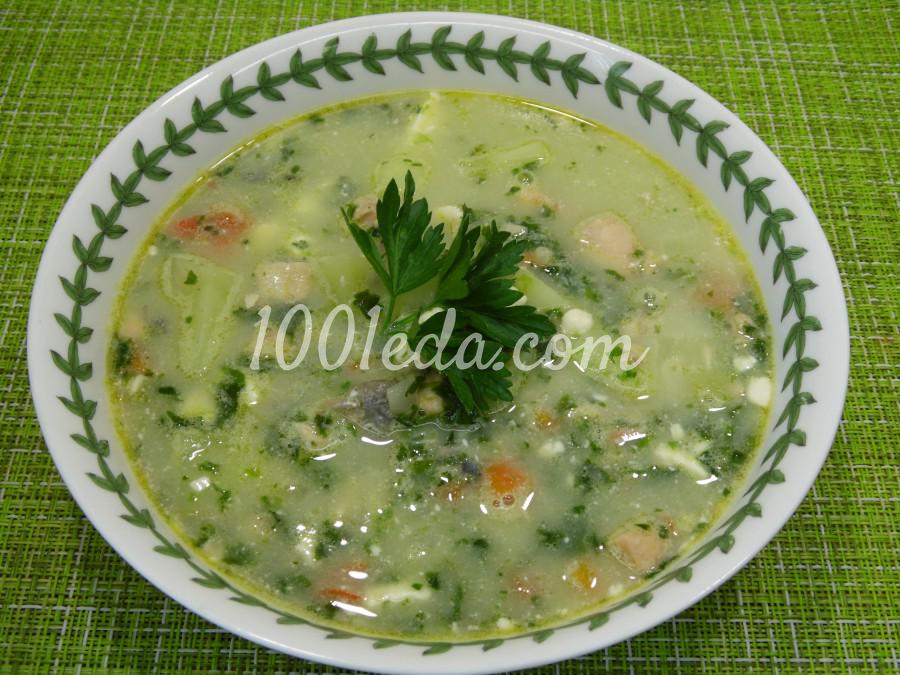Суп рыбный с сыром и шпинатом: пошаговый с фото