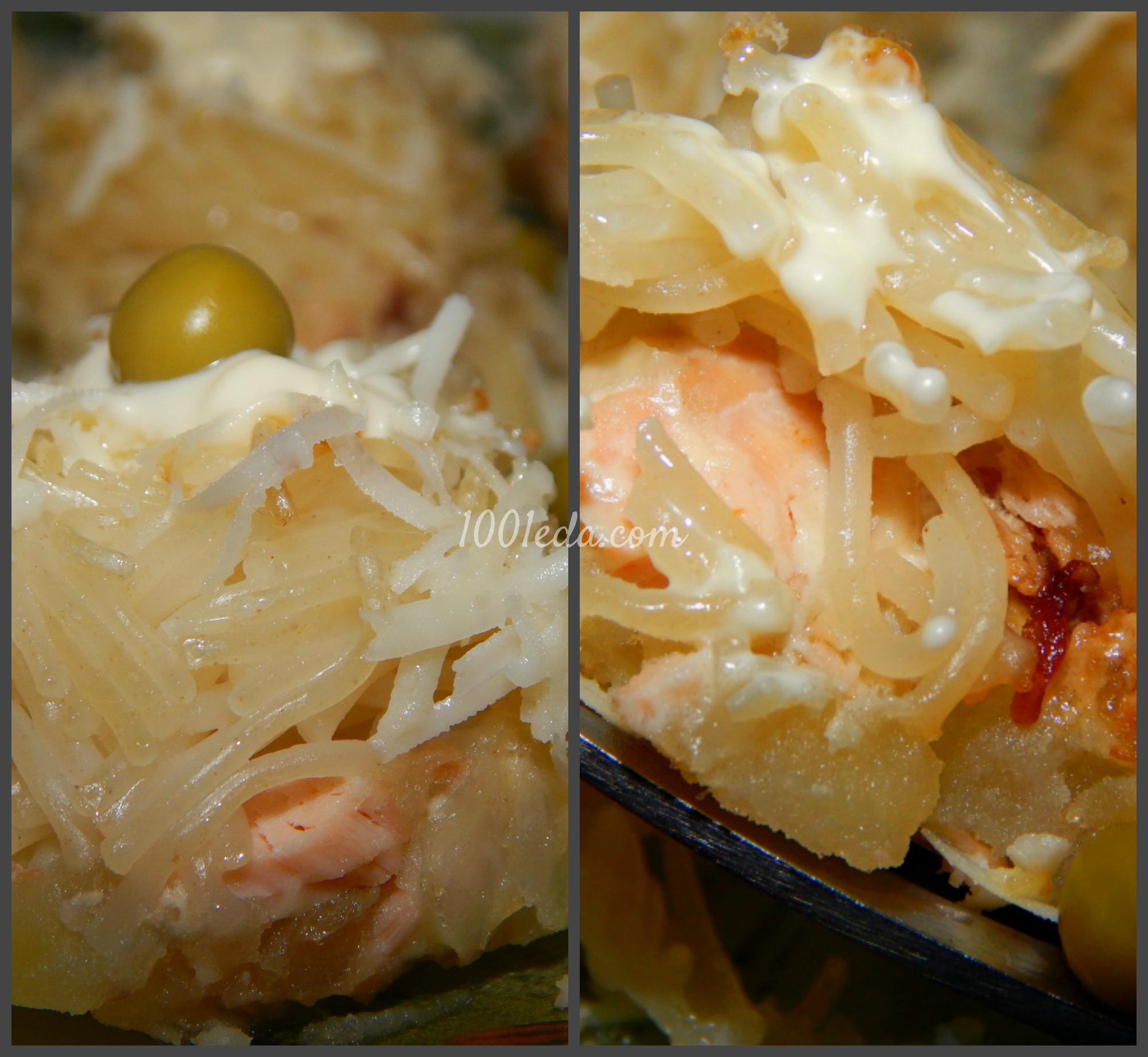 Вермишелево-картофельное суфле с красной рыбой: рецепт с пошаговым фото