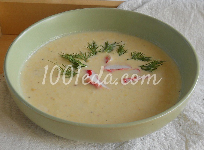 Очень простой кукурузный суп со сливками