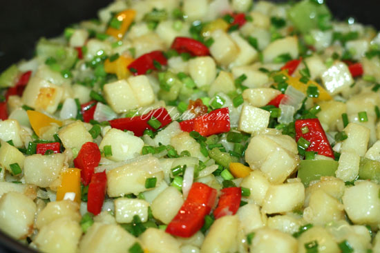 Омлет Тортилья с овощами в духовке