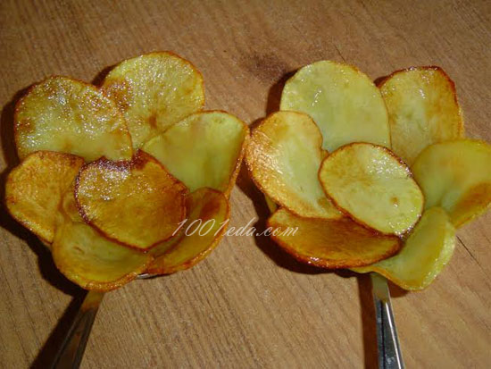 Яичница с картофелем Цветок