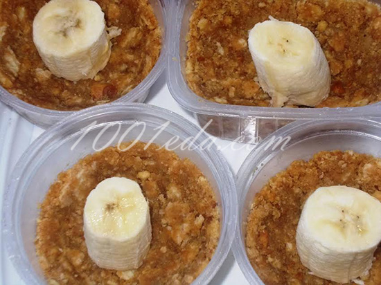 Пирожные без выпечки с творожным желе и бананами: рецепт с пошаговым фото