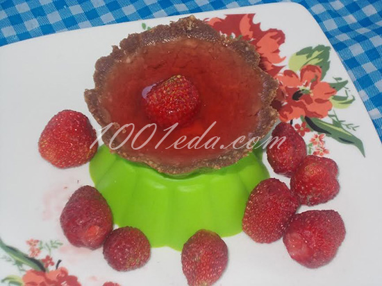 Десерт без выпечки с клубникой и клубничным желе: рецепт с пошаговым фото