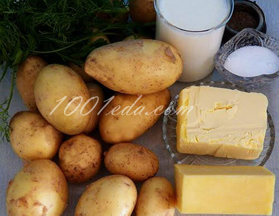 Молодой картофель, запеченный в молоке