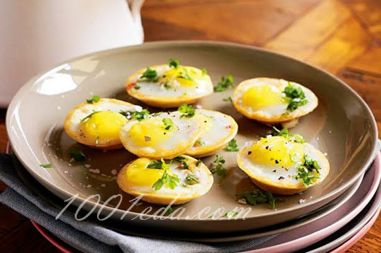 Перепелиные яйца с панчеттой