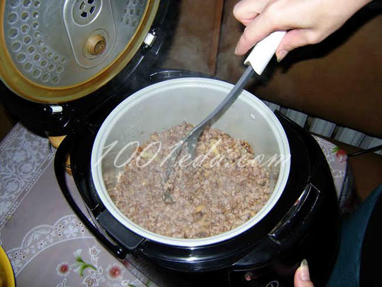 Любимая гречневая кашка с овощами и грибами в мультиварке