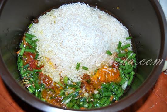 Рисовая каша с овощами в мультиварке