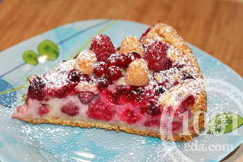 Нежный пирог Малиновый рай: рецепт с пошаговым фото