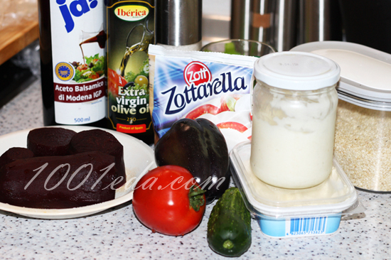 Овощная закуска из свеклы и сыра моцарелла: рецепт с пошаговым фото