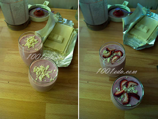 Молочный коктейль с клубникой и черешней: рецепт с пошаговым фото