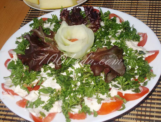Салат с дыней и помидорами