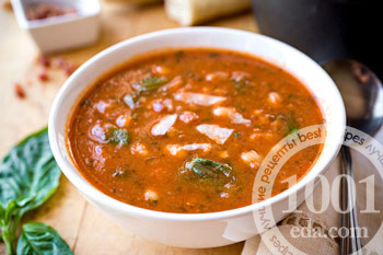 Летний томатный суп с базиликом 