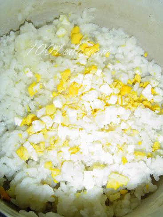 Каша рисовая с яйцами Котик на отдыхе