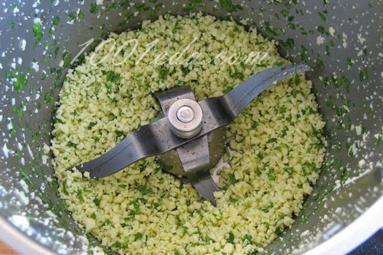 Кукурузная каша с сыром и зеленью порционная