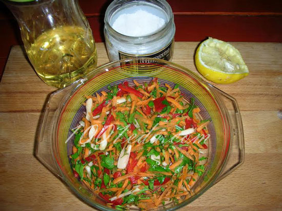 Витаминный салат с морковью и болгарским перцем: рецепт с пошаговыми фото
