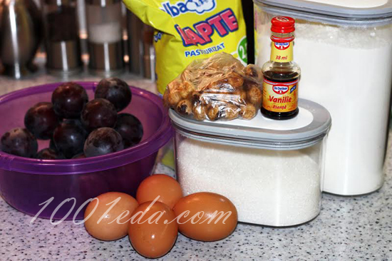 Пирог-омлет со сливами: рецепт с пошаговым фото