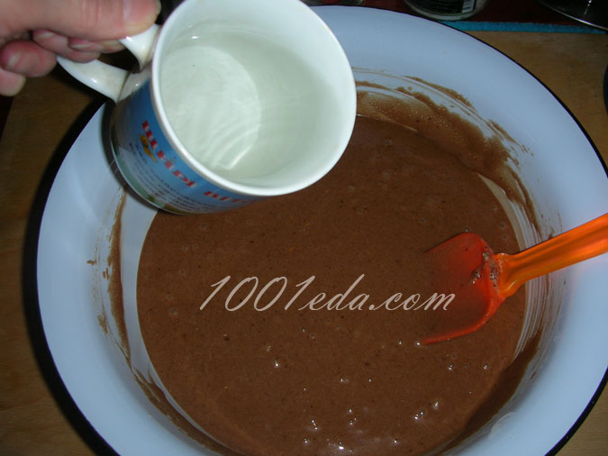 Шоколадный пирог на кипятке в мультиварке: рецепт с пошаговым фото