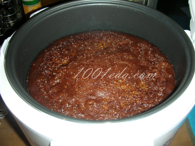 Шоколадный пирог на кипятке в мультиварке: рецепт с пошаговым фото