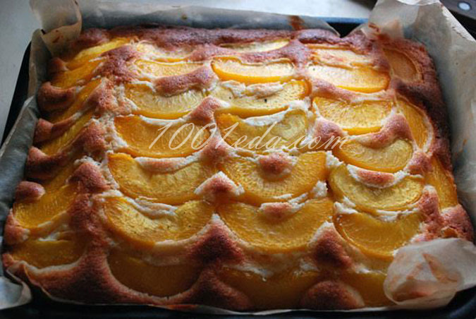 Персиковый пирог: рецепт с пошаговым фото