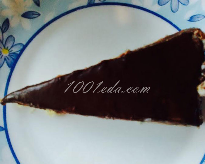 Чизкейк с бисквитом и шоколадной глазурью: рецепт с пошаговым фото