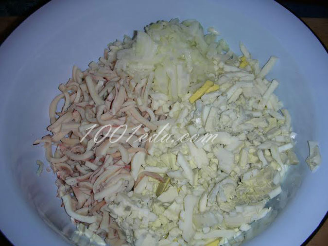 Салат с кальмарами: рецепт с пошаговым фото