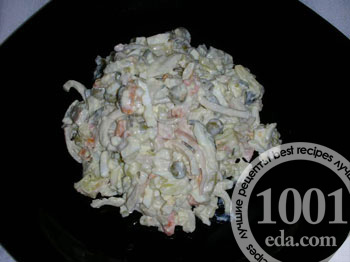 Салат с кальмарами: рецепт с пошаговым фото