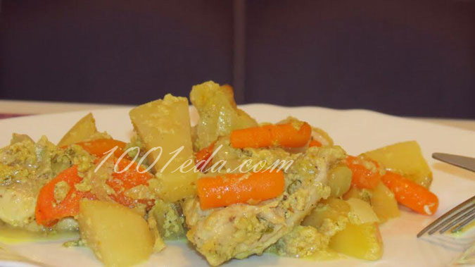 Картофель с курицей запеченный в кефире: рецепт с пошаговым фото