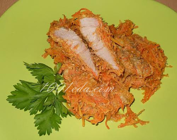 Свинина, запечённая в морковном маринаде