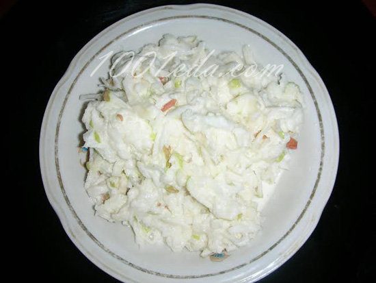 Салат из белой редьки с яблоками