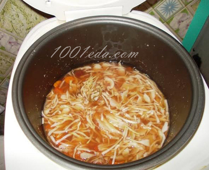 Овощной суп с фасолью в мультиварке
