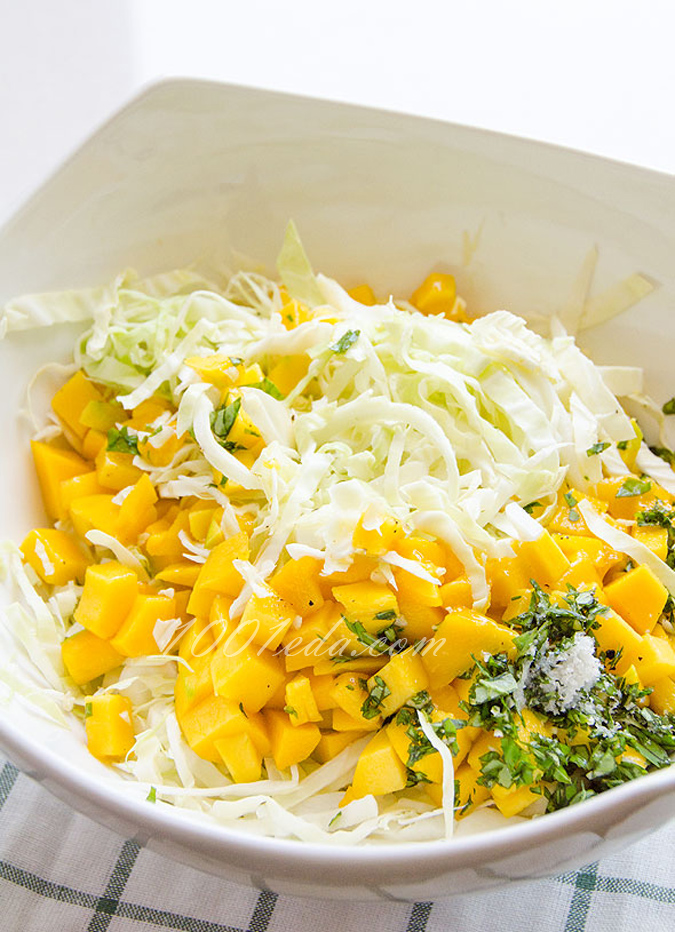 Салат с капустой и манго - Быстрый обед и ужин от 1001 ЕДА