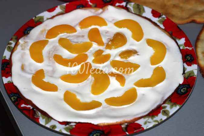 Торт Мамина нежность с персиками: рецепт с пошаговым фото