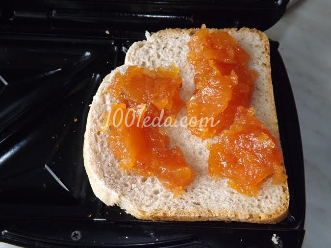 Горячие бутерброды треугольники с яблочным джемом: рецепт с пошаговым фото